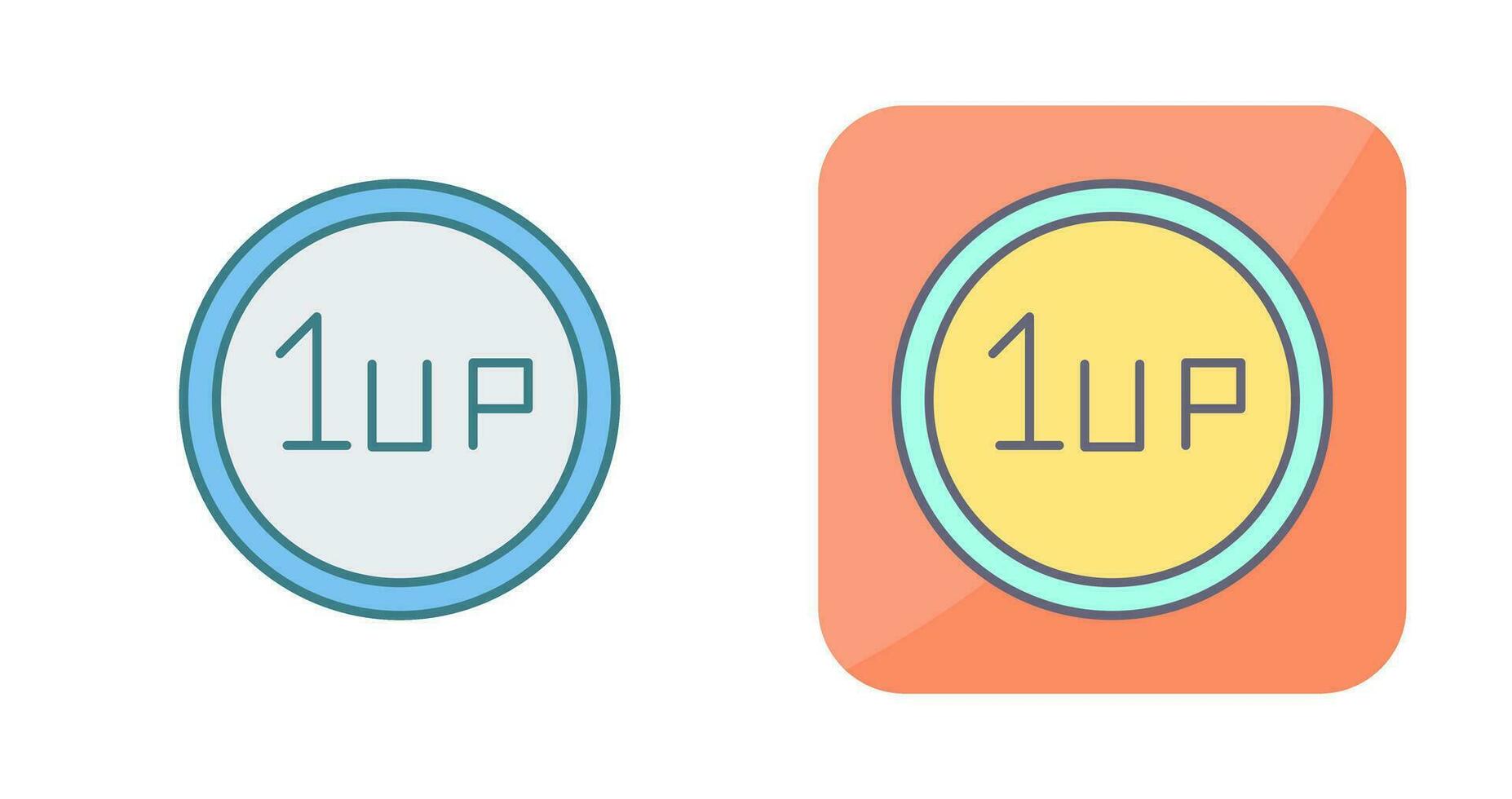 Unique 1UP Vector Icon