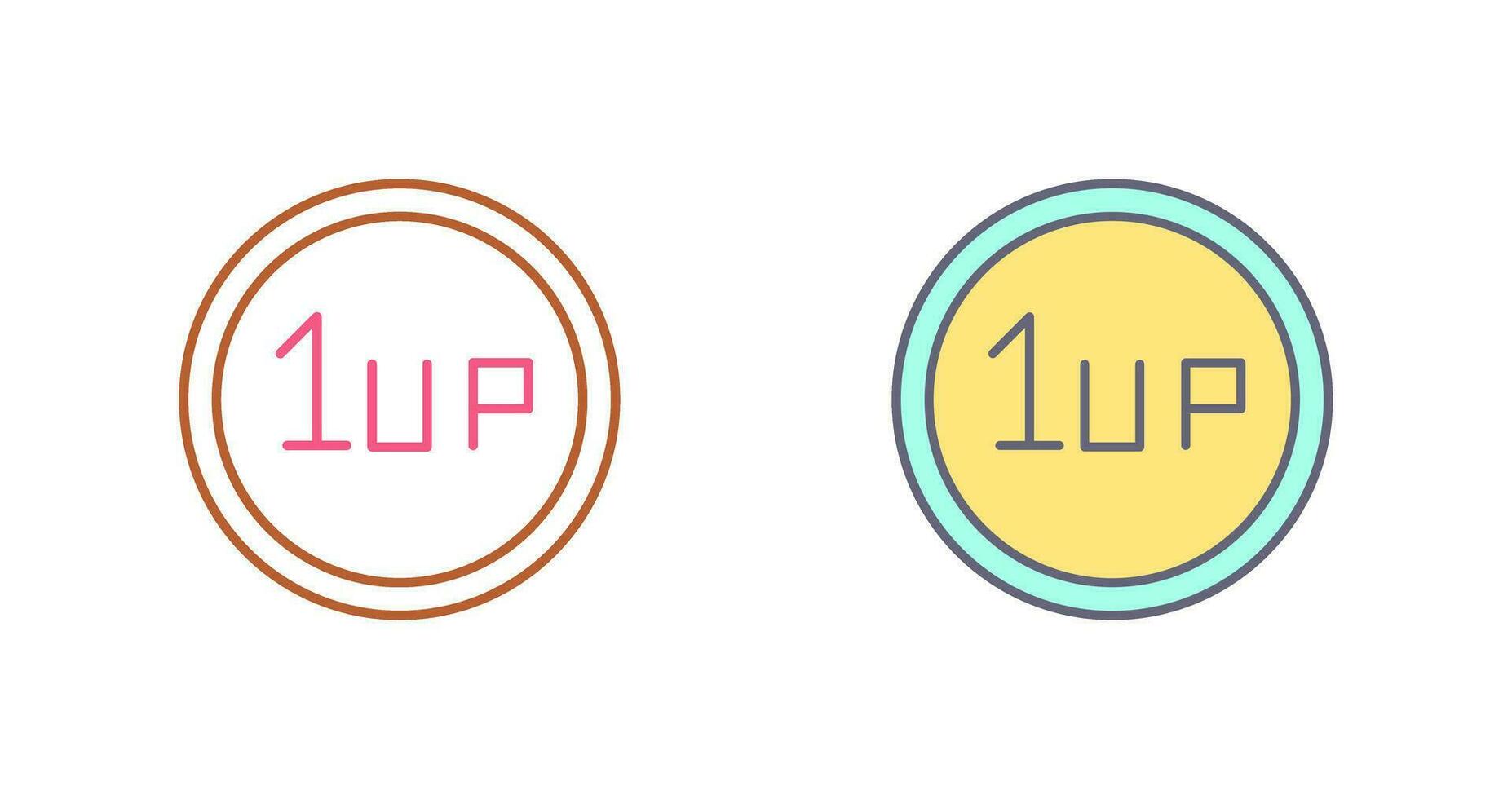 Unique 1UP Vector Icon