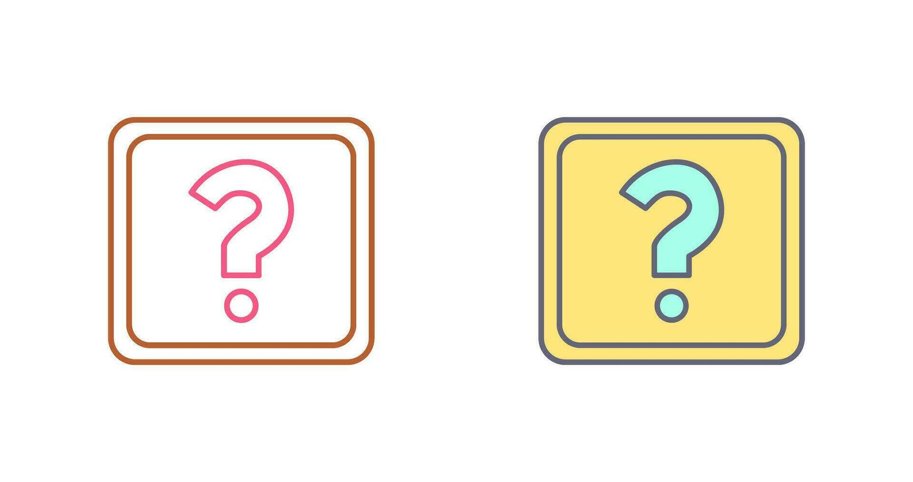 Unique Question Mark Vector Icon