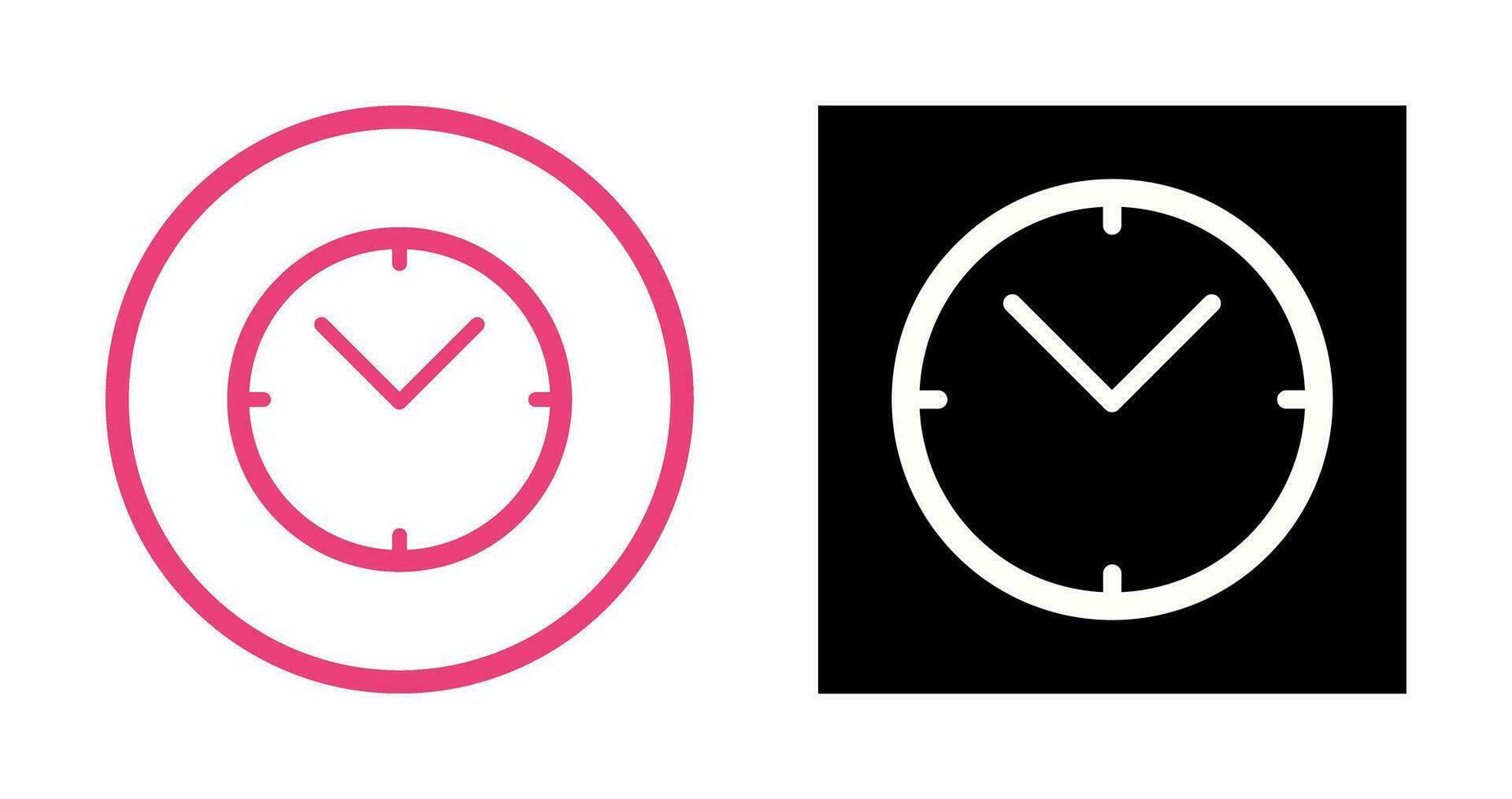 Unique Clock Vector Icon