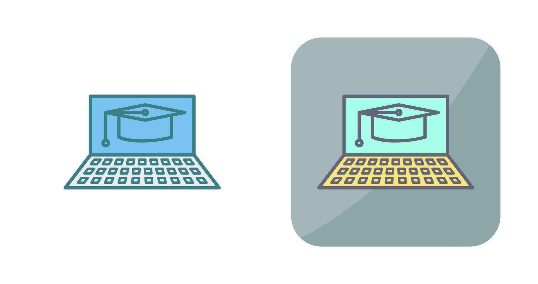 Unique Online Graduation Vector Icon