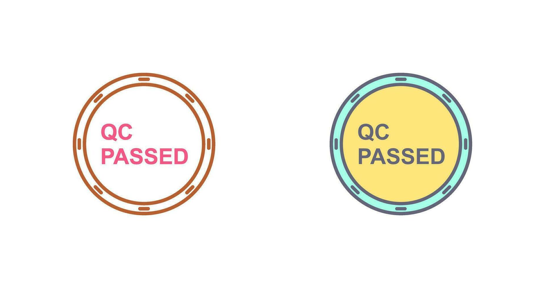 Unique QC Passed Vector Icon