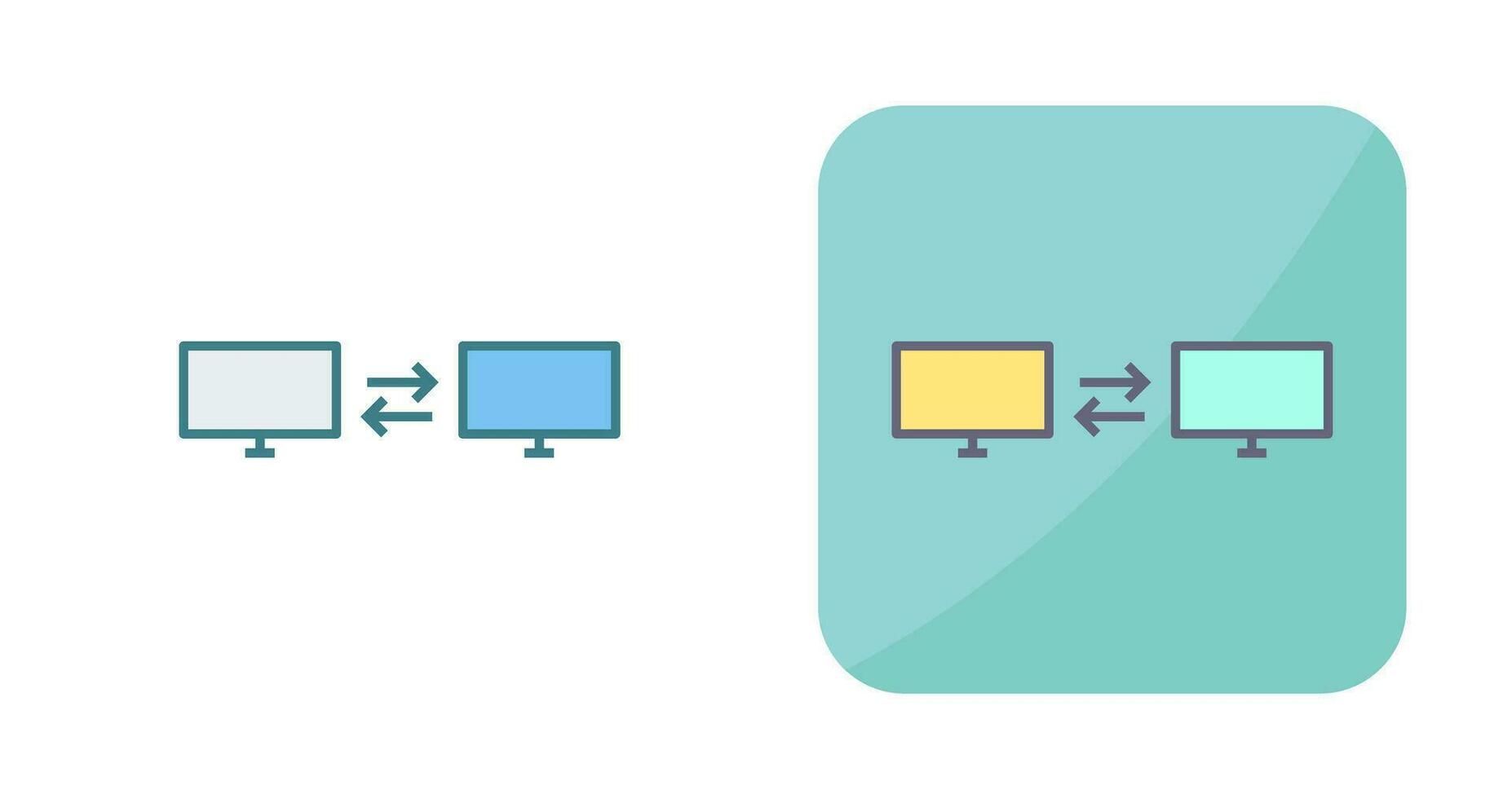 Unique Sharing Systems Vector Icon