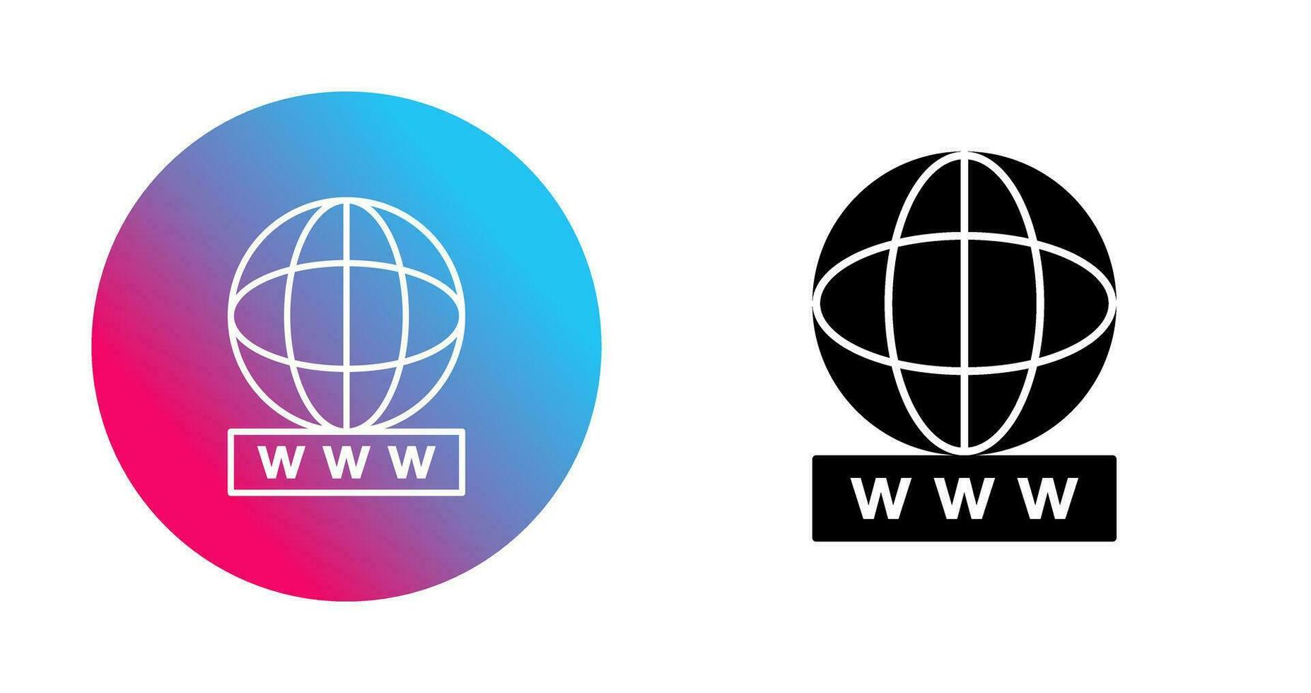 Unique World Wide Web Vector Icon