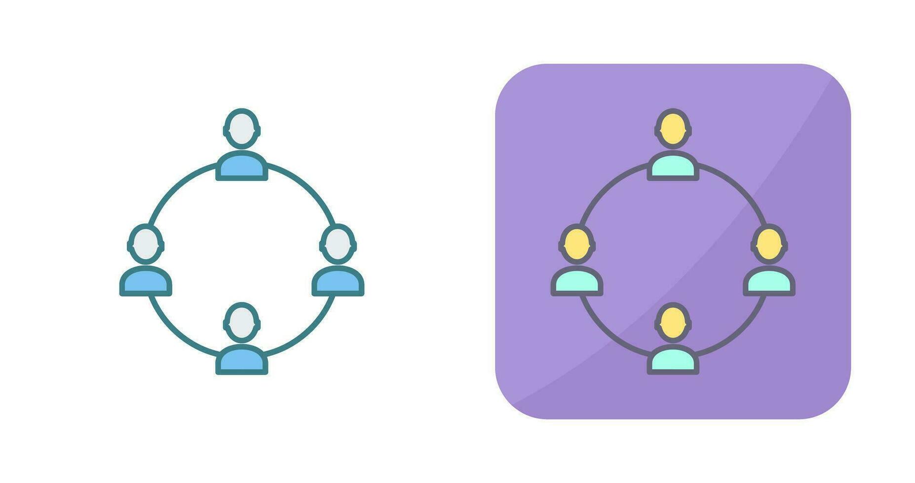 Unique Network Group Vector Icon