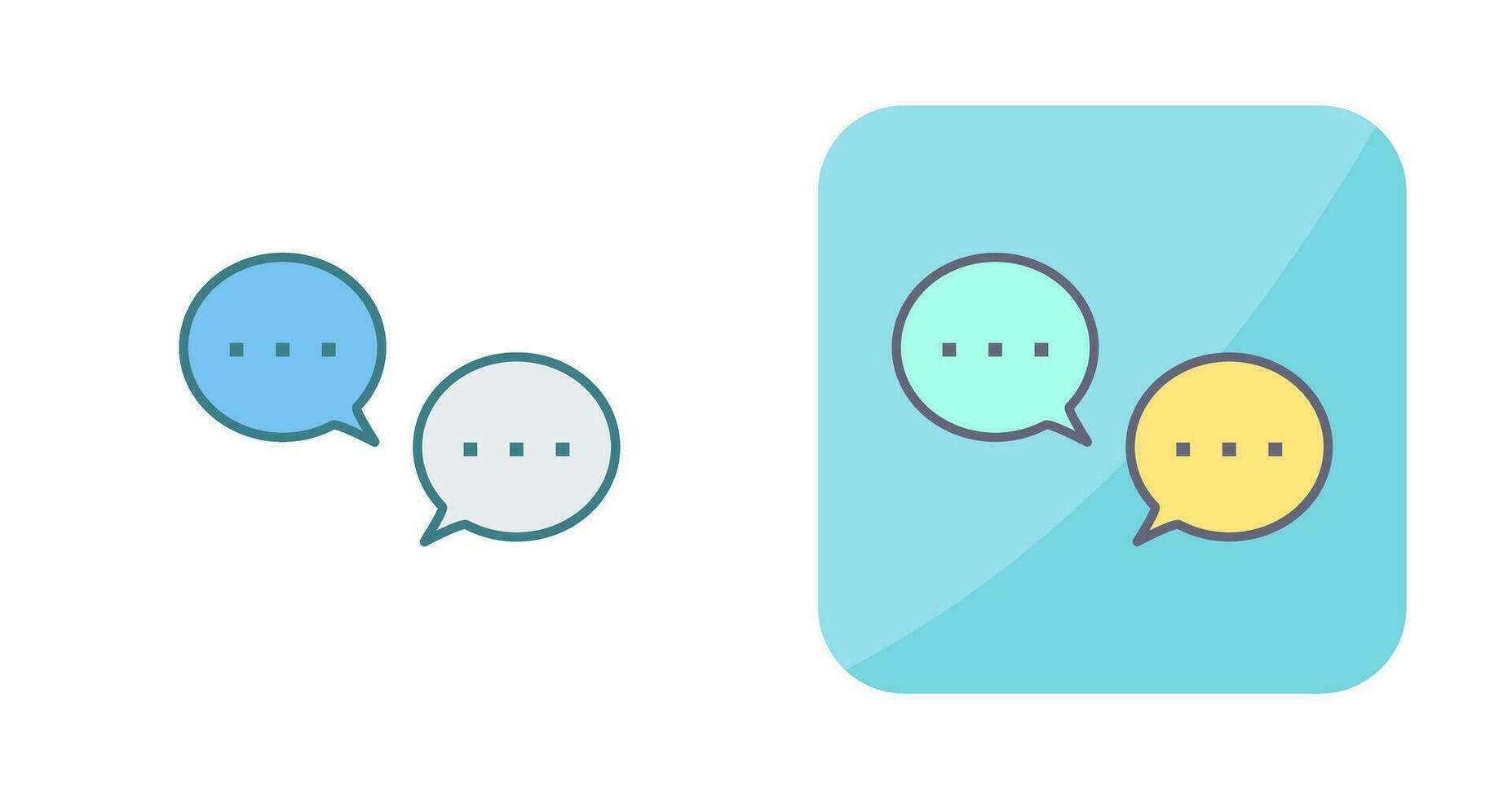 Unique Conversation Bubbles Vector Icon