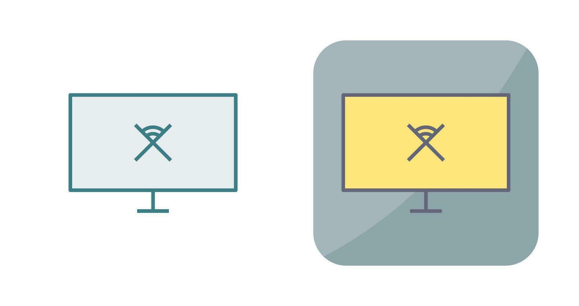 Unique Disconnected Network Vector Icon