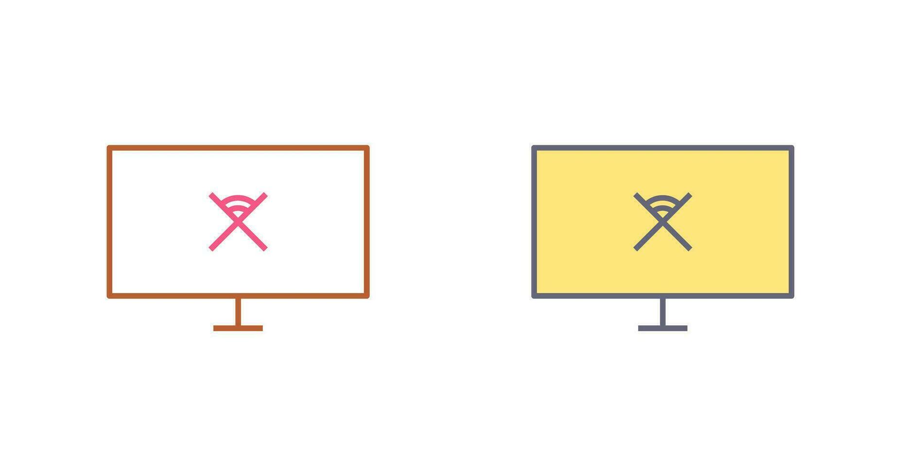 Unique Disconnected Network Vector Icon
