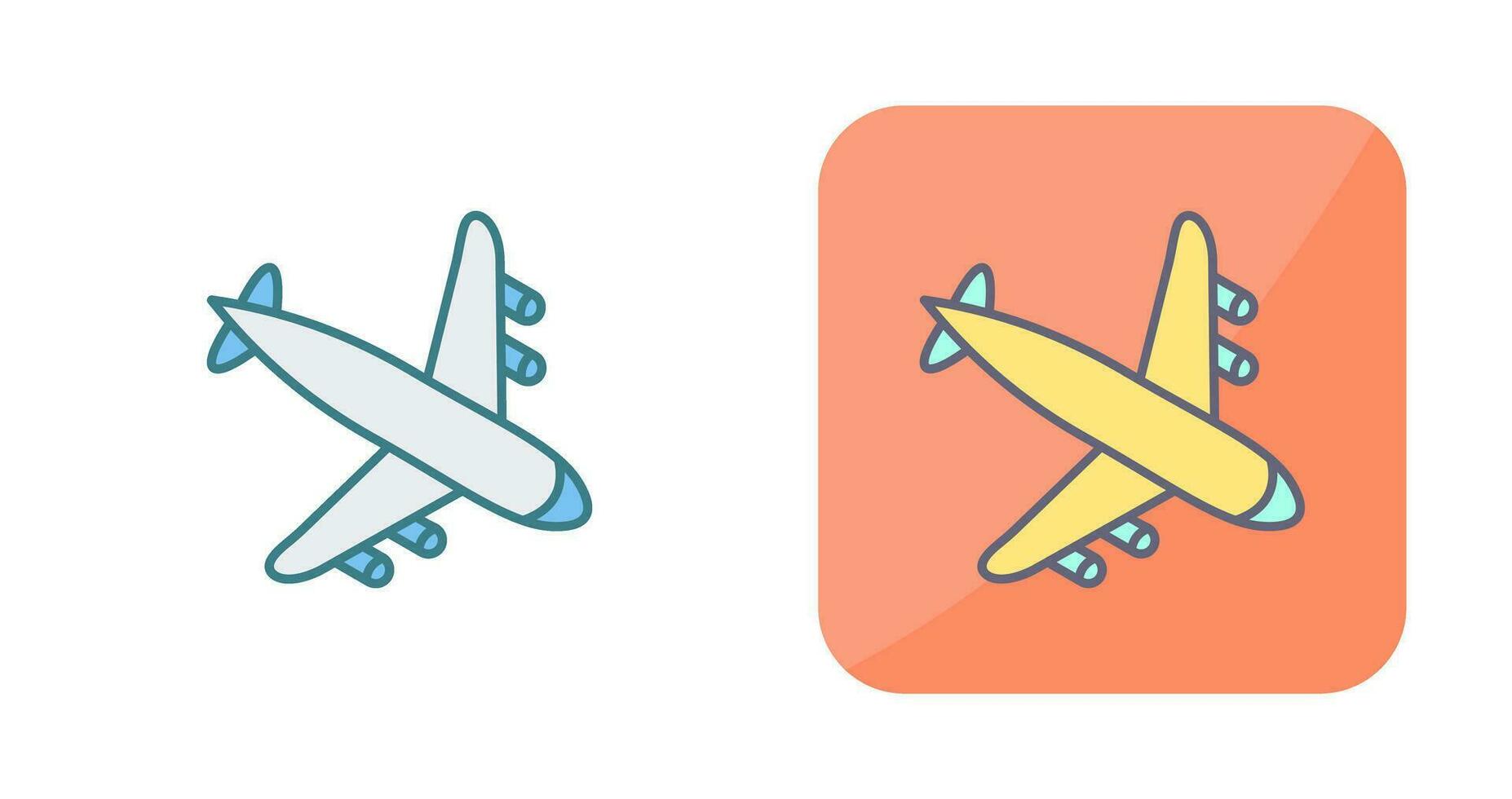 Landing Airplane Vector Icon