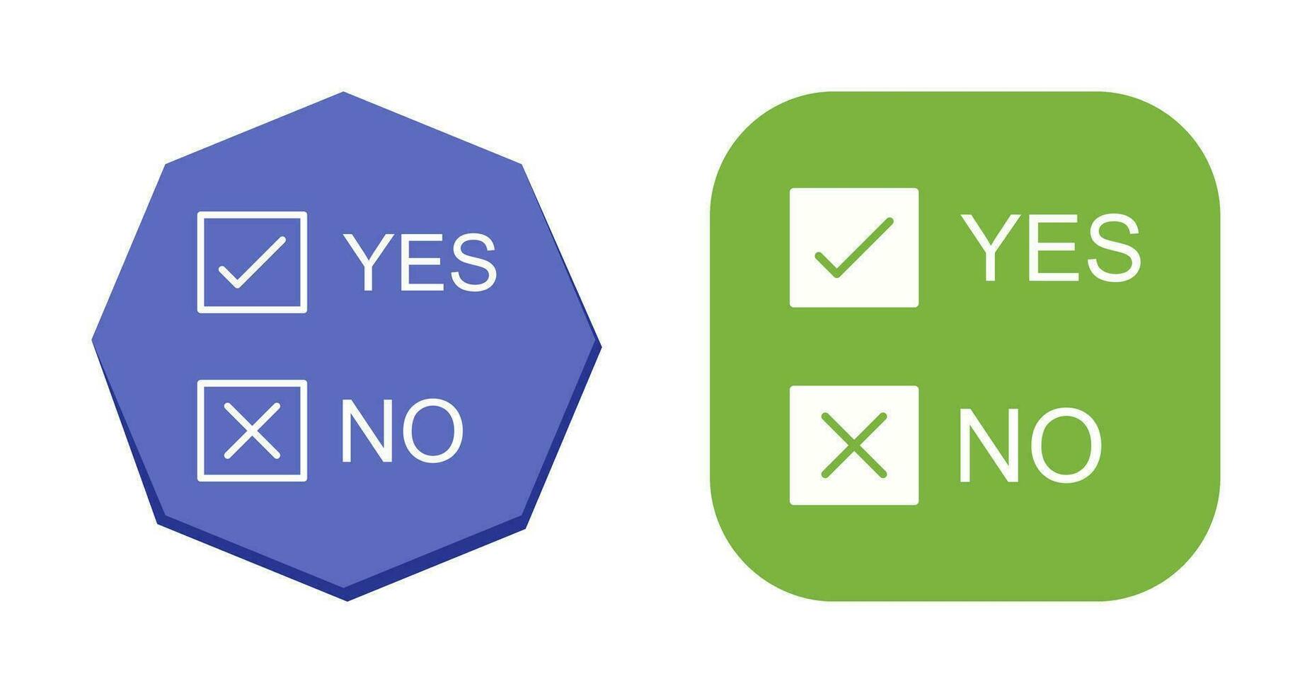 Yes No Option Vector Icon