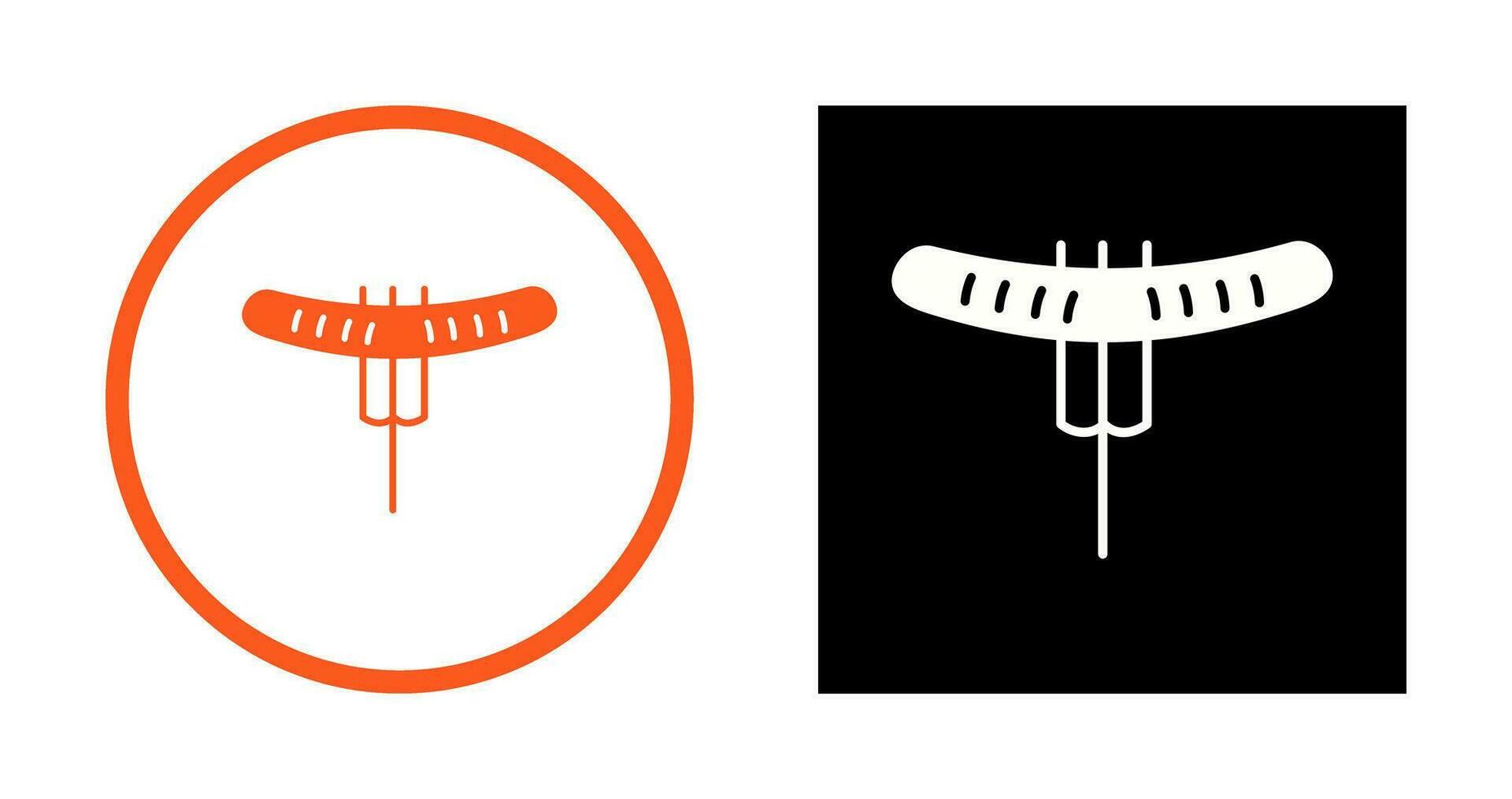 Sausage on Fork Vector Icon
