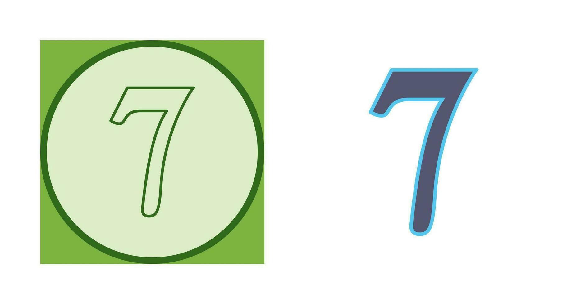 Number Seven Vector Icon