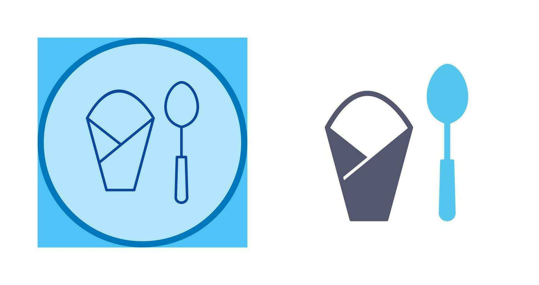 Spoon and Napkin Vector Icon