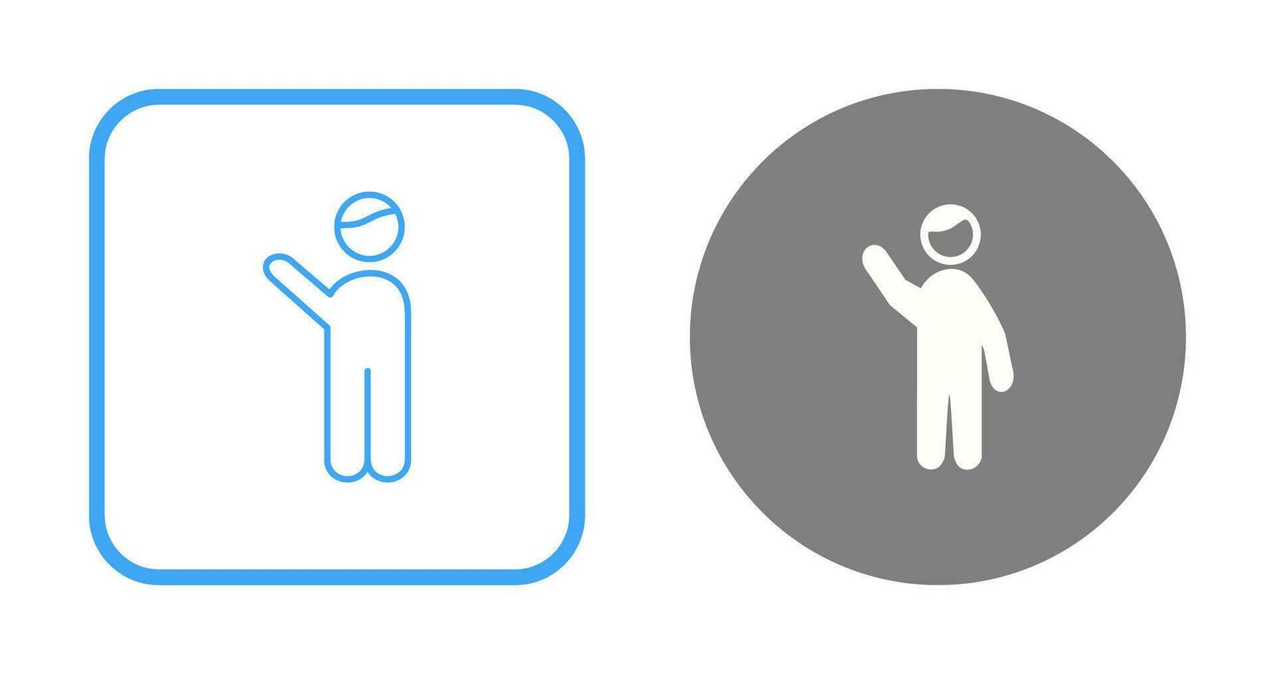 Waving to people Vector Icon