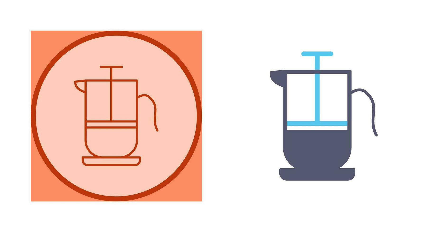 French Press Vector Icon