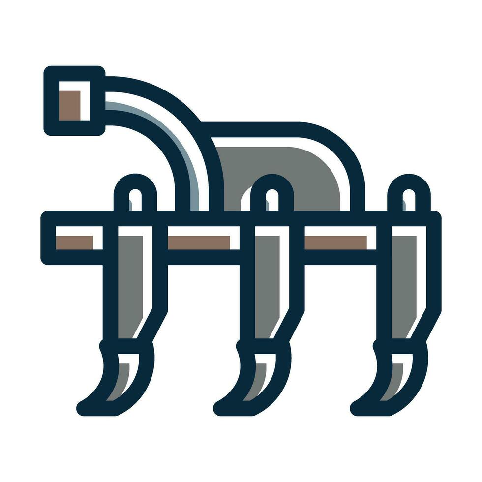 Plow Vector Thick Line Filled Dark Colors