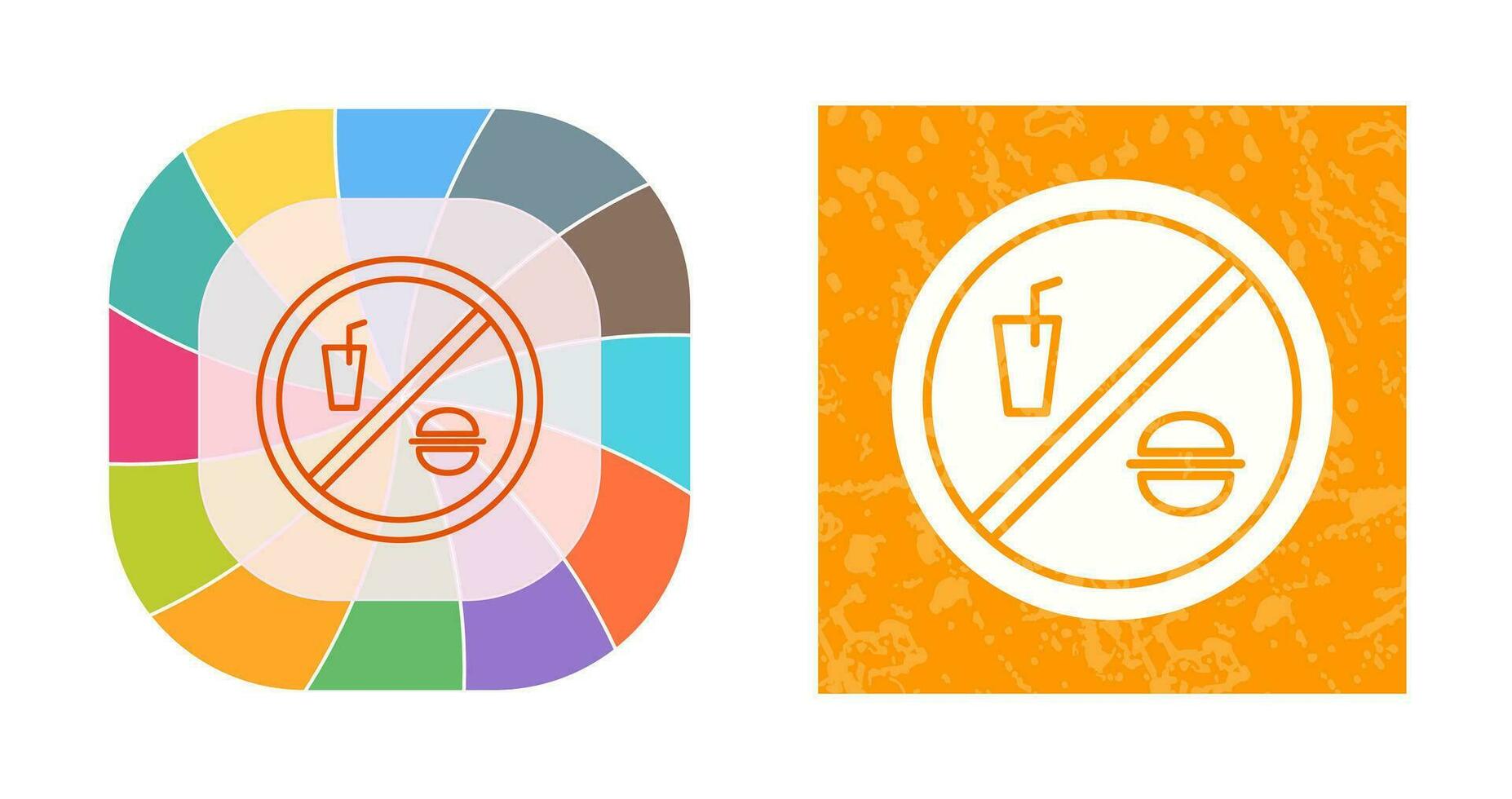 No Food or Drinks Vector Icon