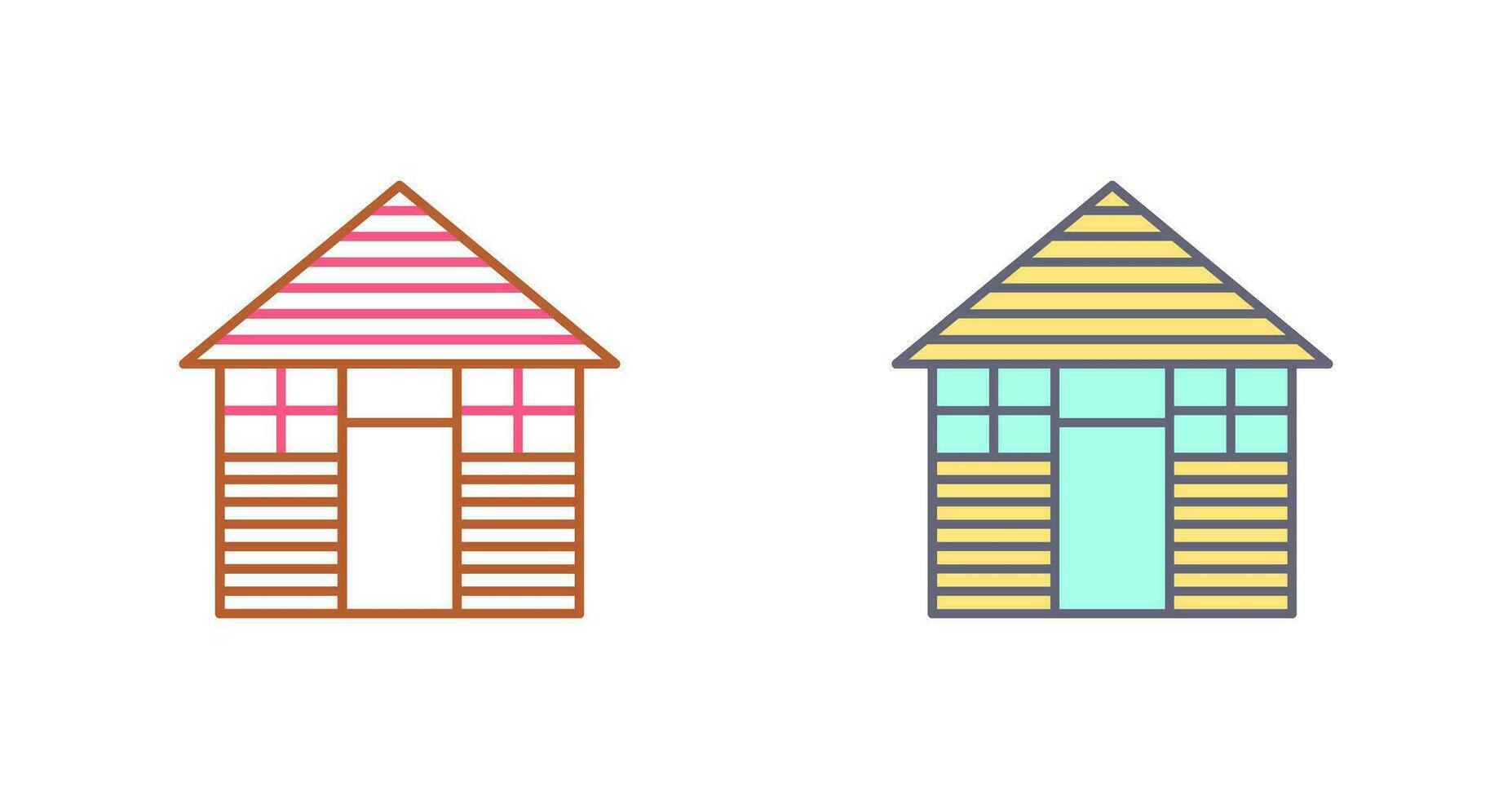 Wood Cabin Vector Icon