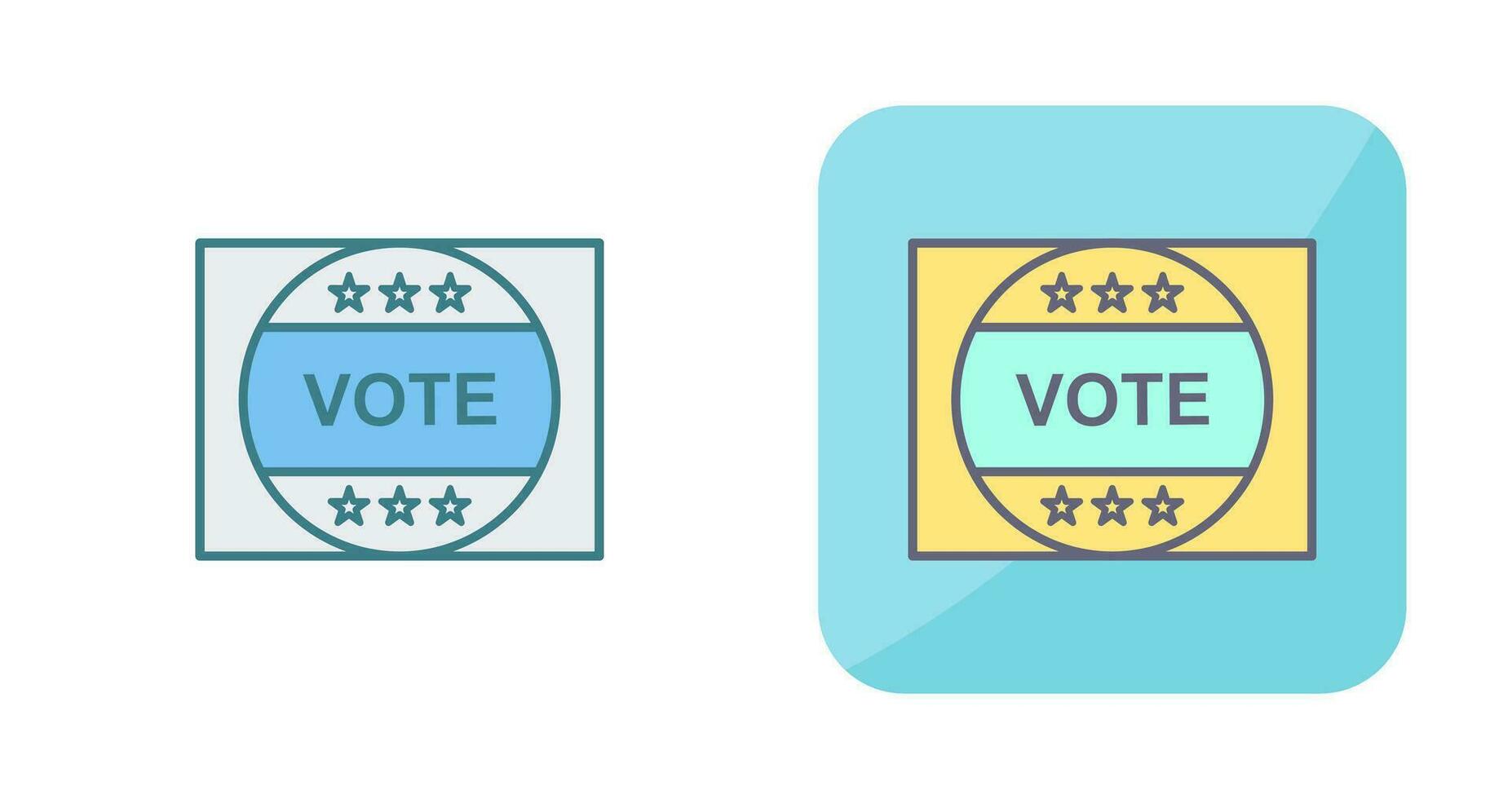 Vote Sticker Vector Icon