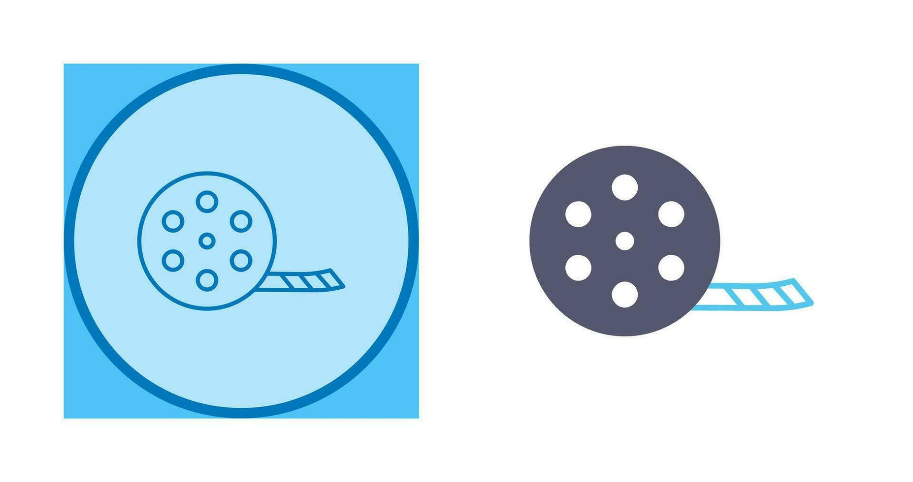 Unique Film Reel Vector Icon