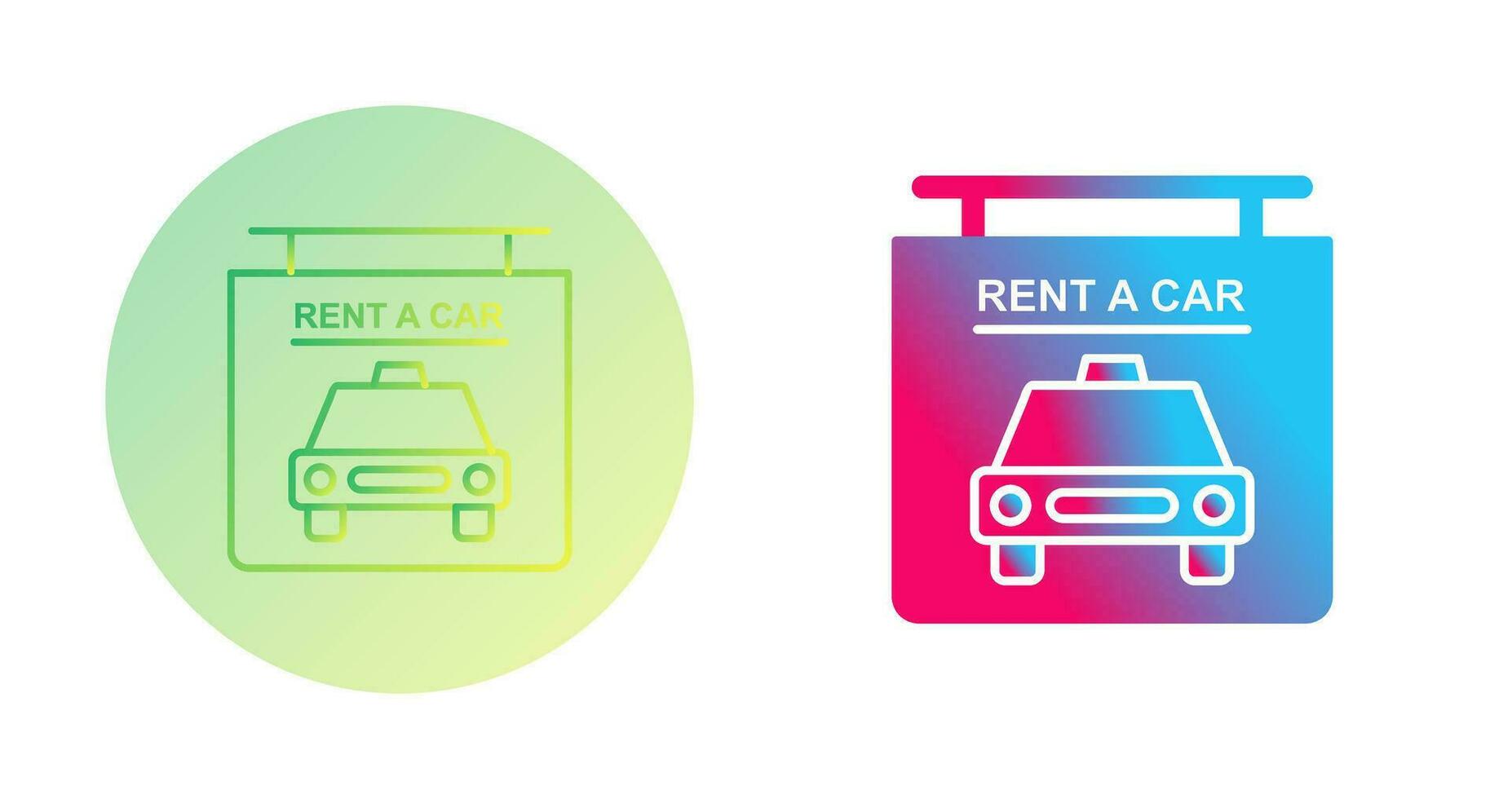 Rent a Car Vector Icon