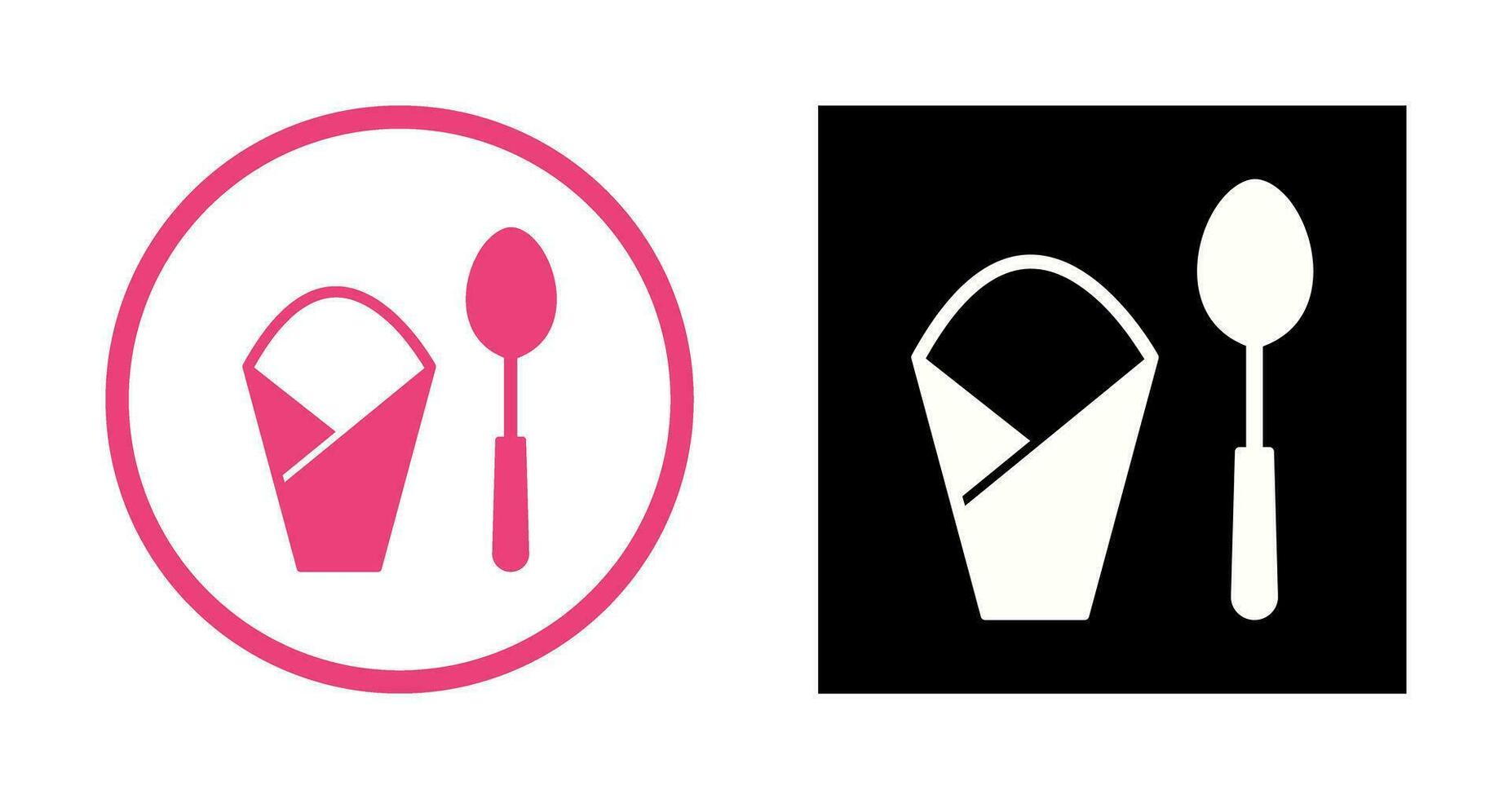 Spoon and Napkin Vector Icon