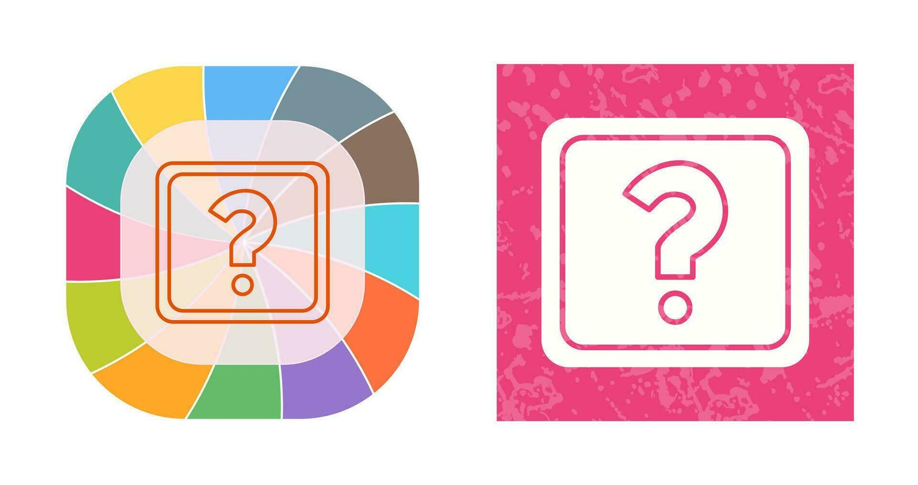 Unique Question Mark Vector Icon