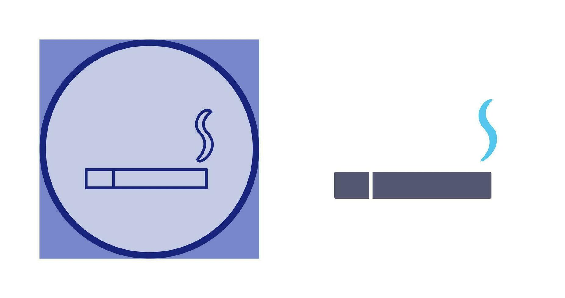 Unique Lit Cigarette Vector Icon