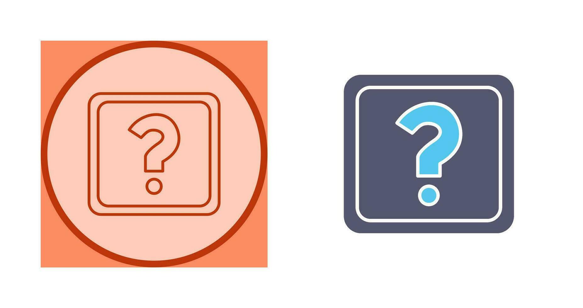 Unique Question Mark Vector Icon