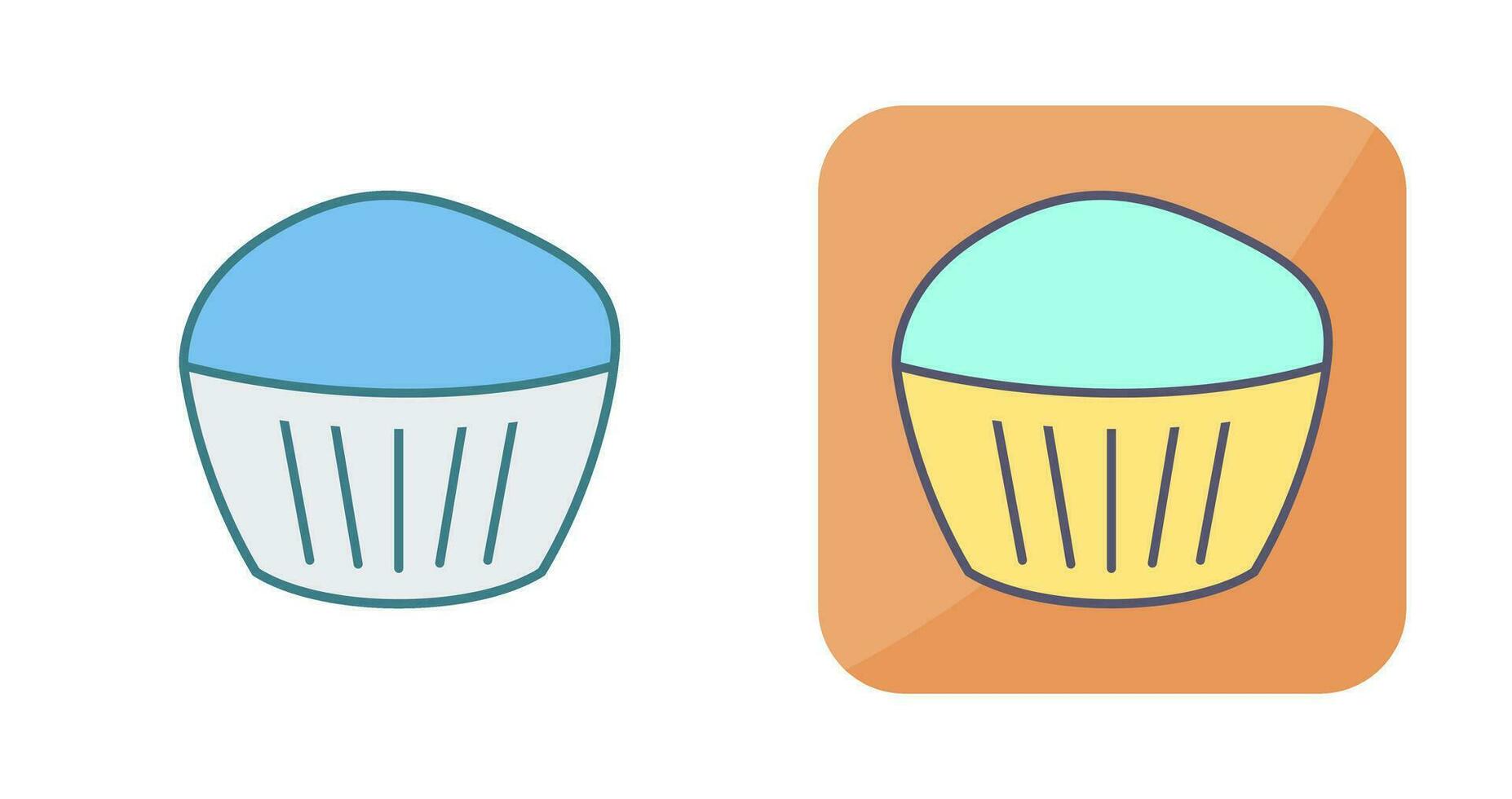 icono de vector de muffin de chocolate