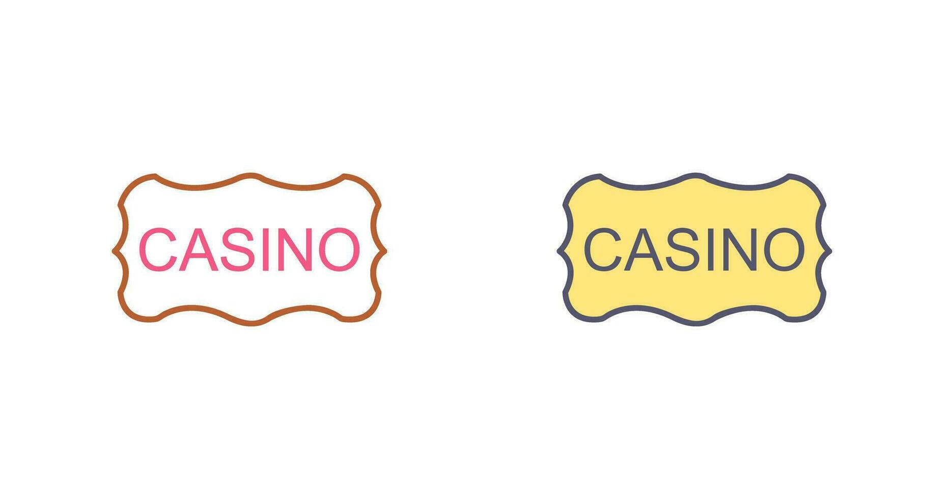 icono de vector de signo de casino