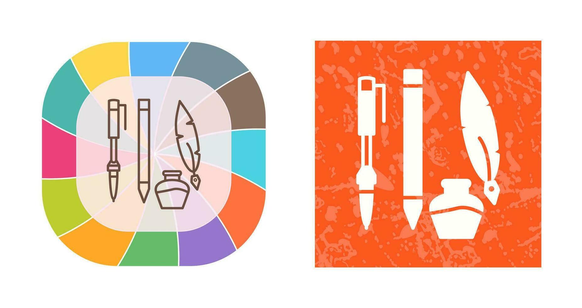 Unique Writing Equipment Vector Icon