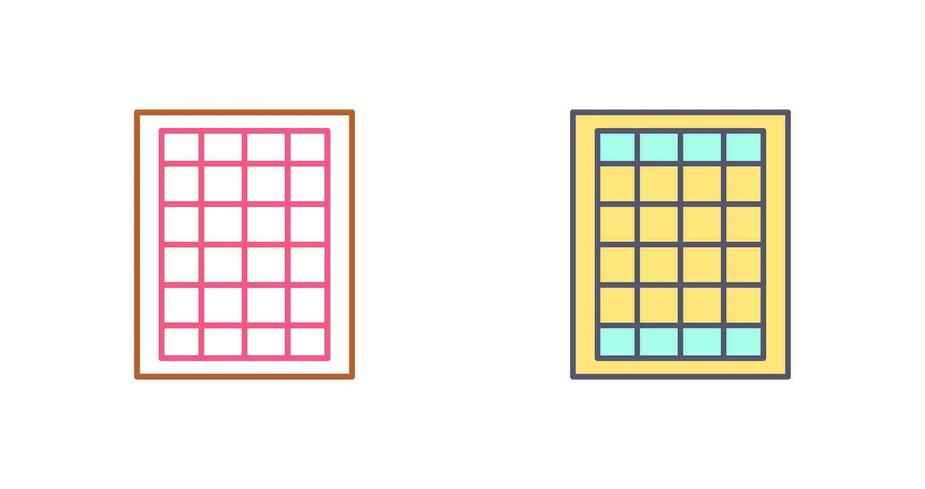 Table of Rates Vector Icon