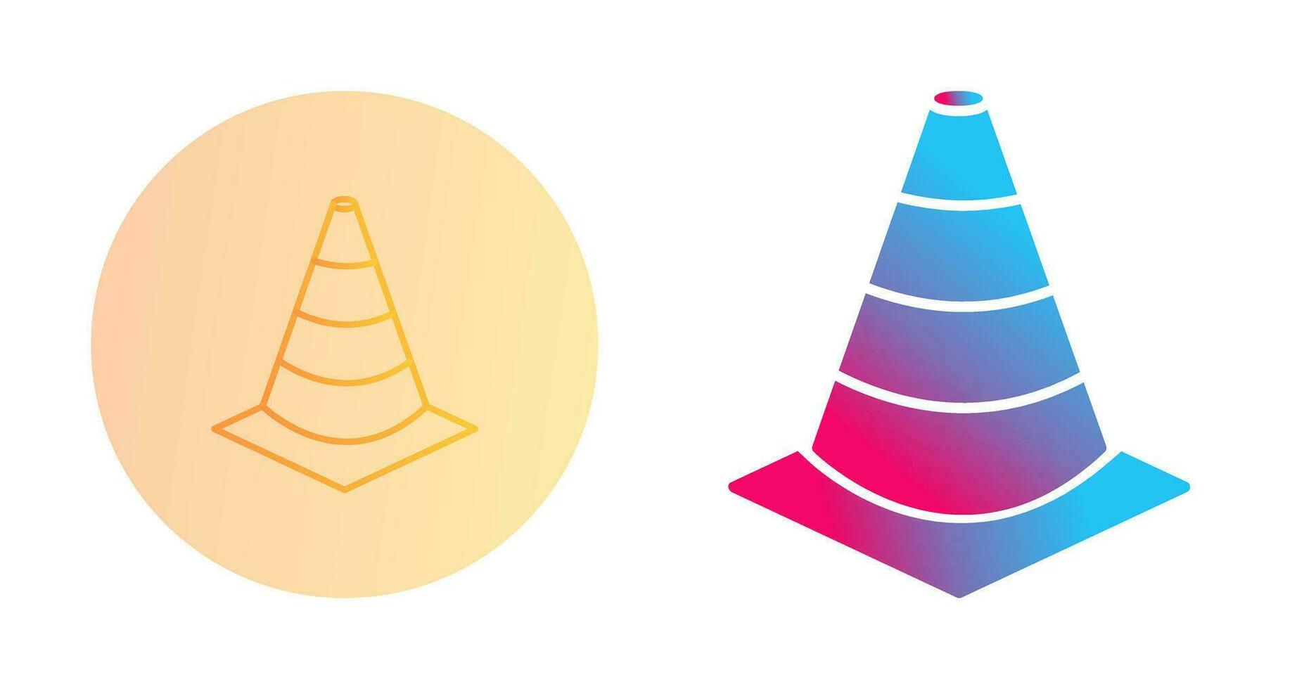 Unique Cone Vector Icon