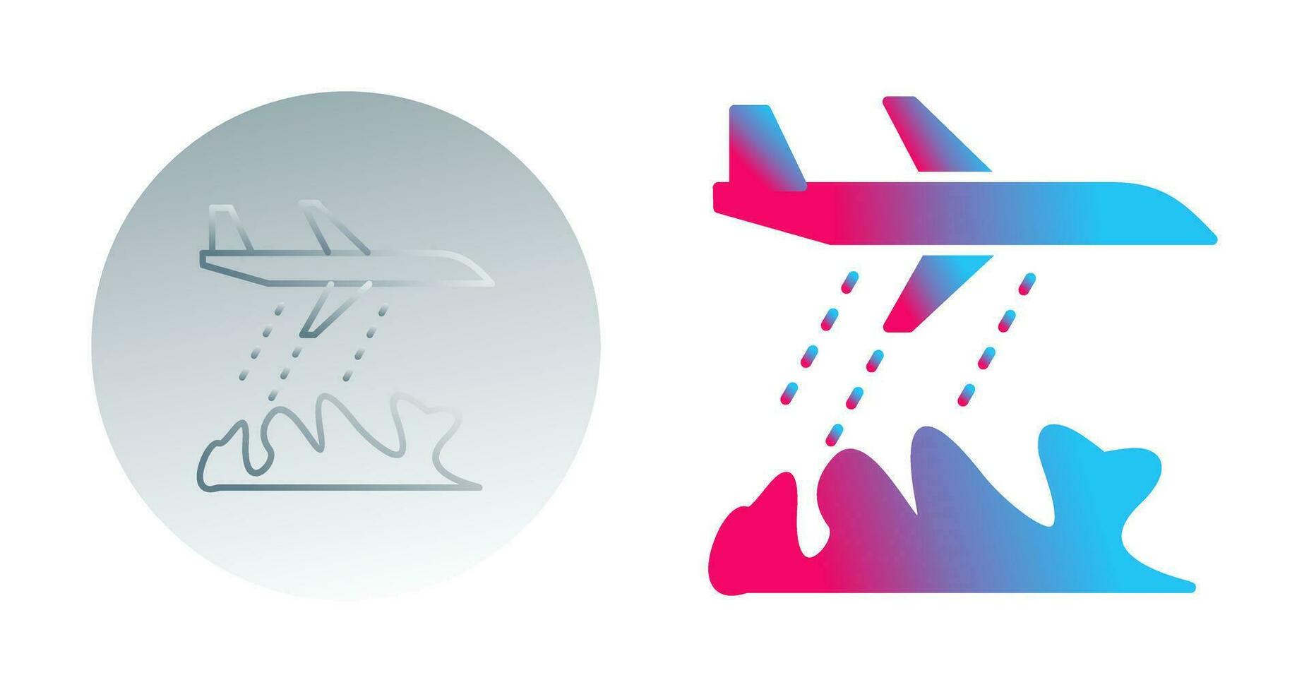 Unique Firefighter Plane Vector Icon