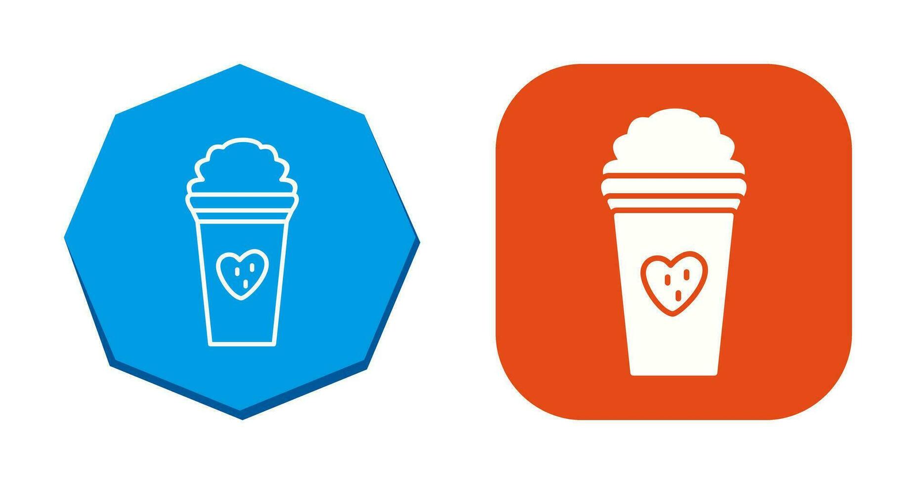 Unique Strawberry Milkshake Vector Icon