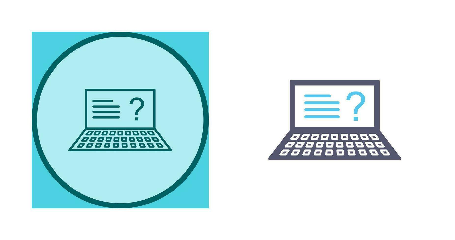 Unique Online Exam Vector Icon