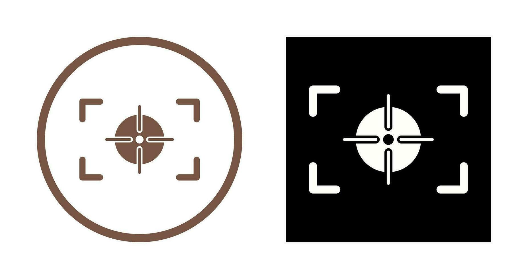 Unique Focus Horizontal Vector Icon