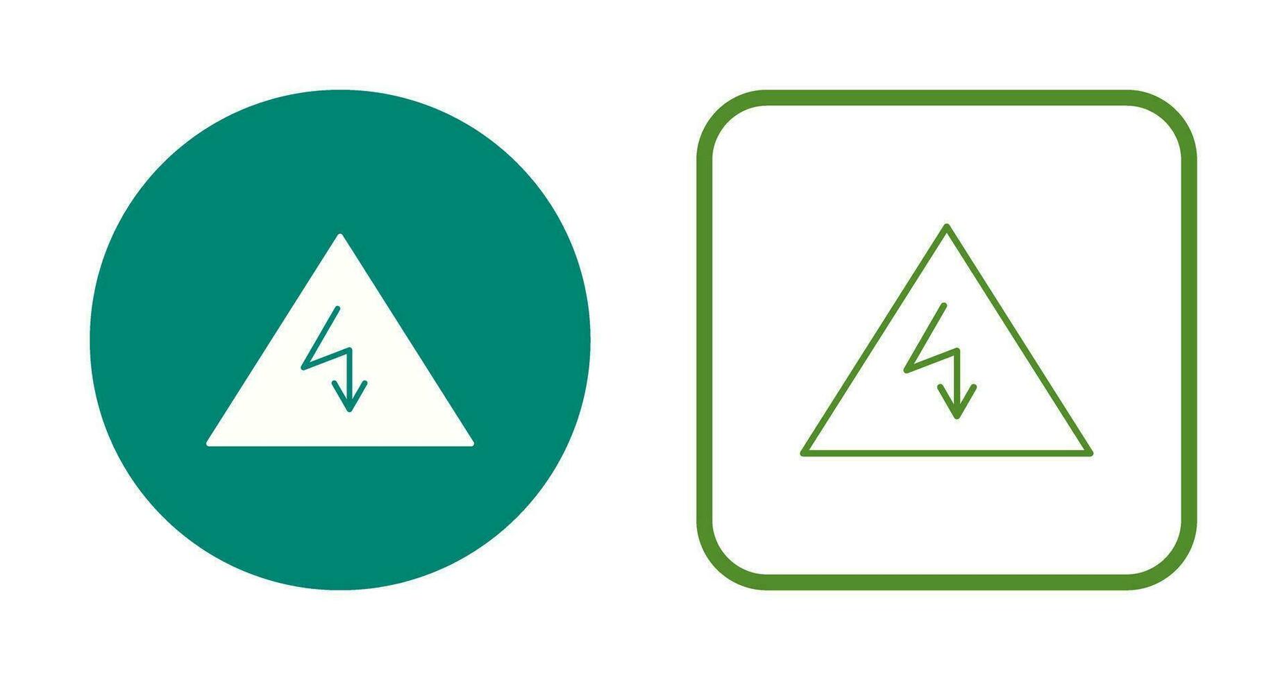 icono de vector de peligro de electricidad único