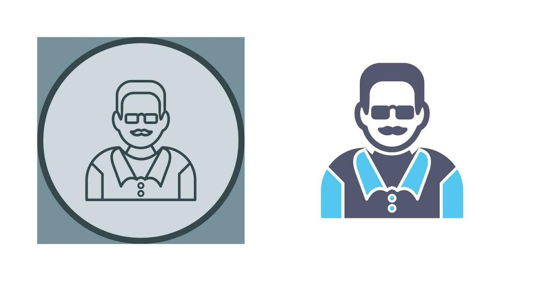 Unique Male Professor Vector Icon