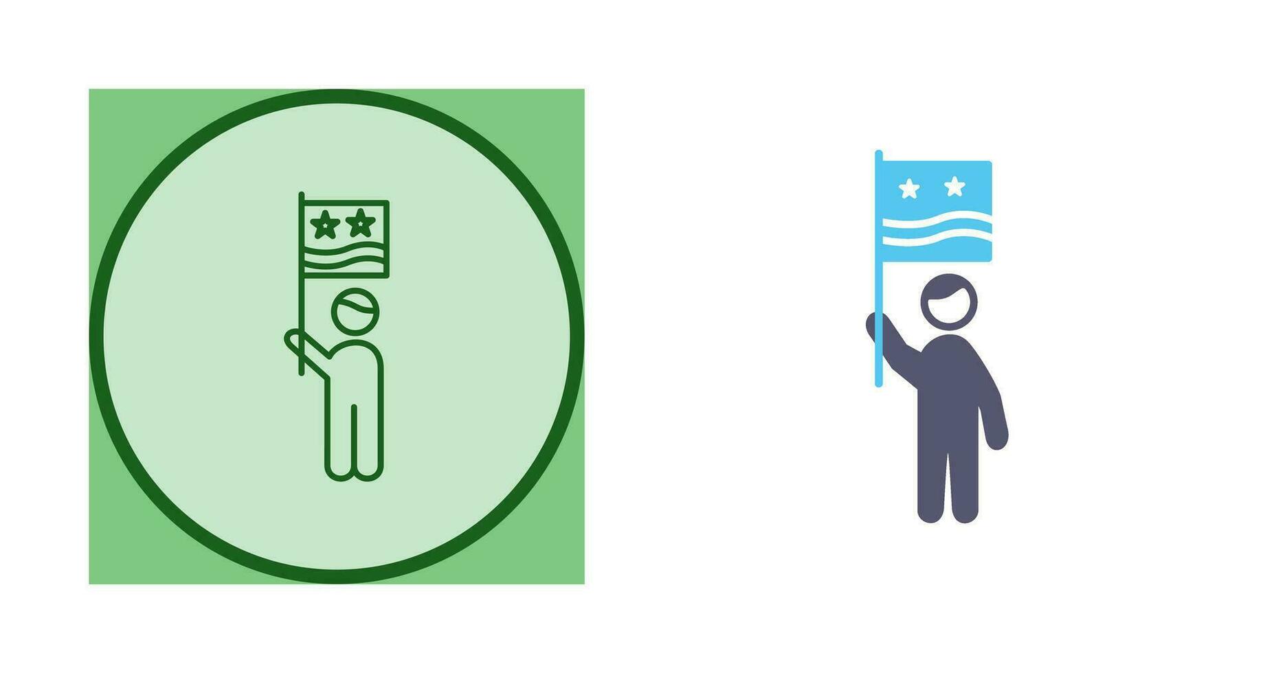 Raising Flag Vector Icon