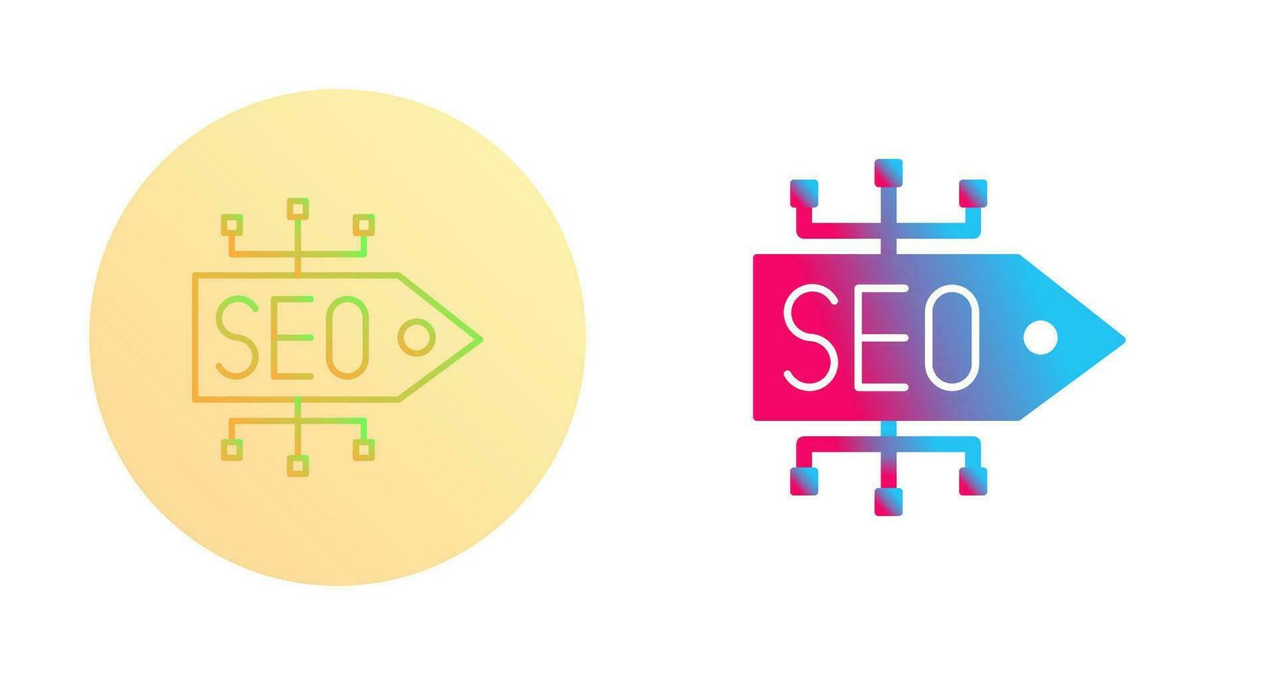 icono de vector de etiqueta seo