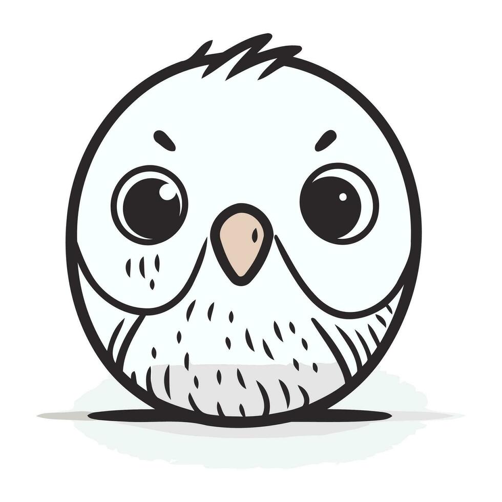 Cute cartoon chick. Vector illustration isolated on a white background.