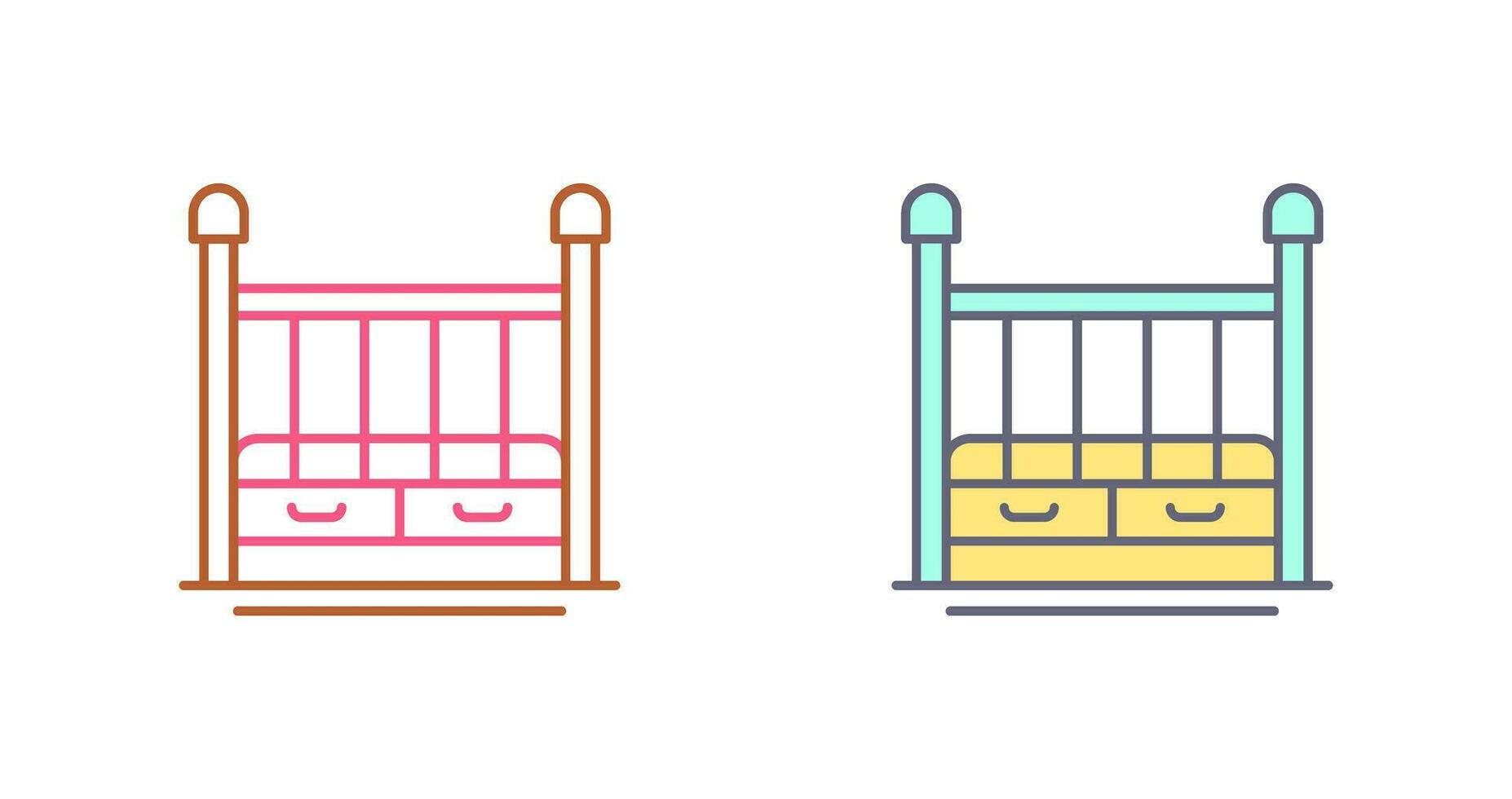 Baby Crib Vector Icon