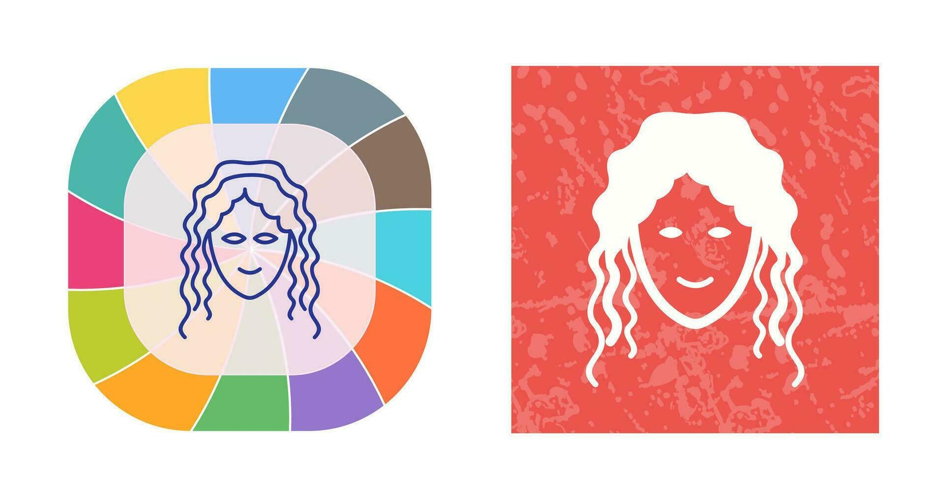 Hair Curly Vector Icon