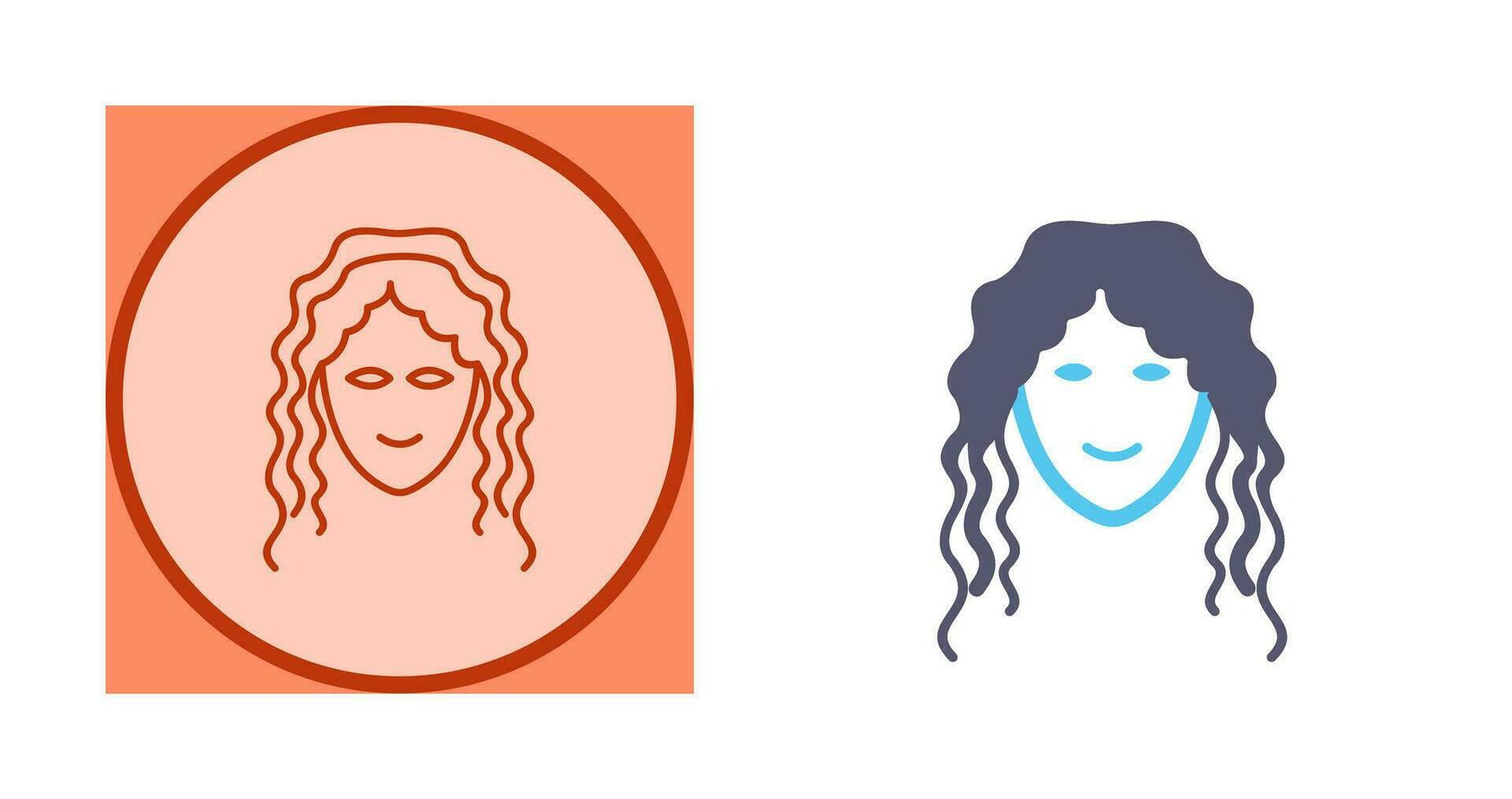 Hair Curly Vector Icon