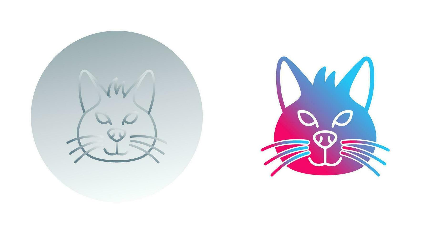 icono de vector de gato