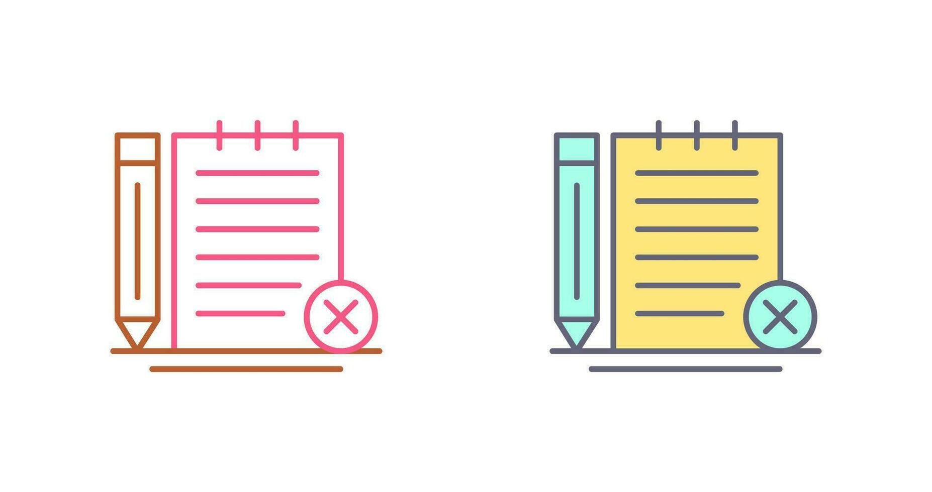 Unchecked Notes Vector Icon