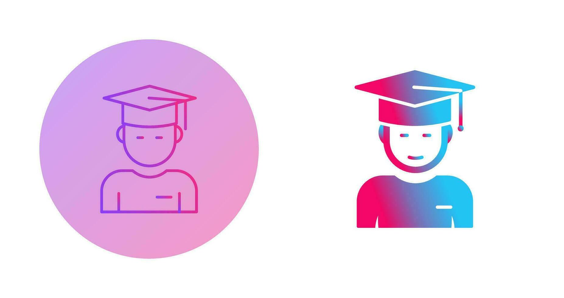 icono de vector de estudiante graduado