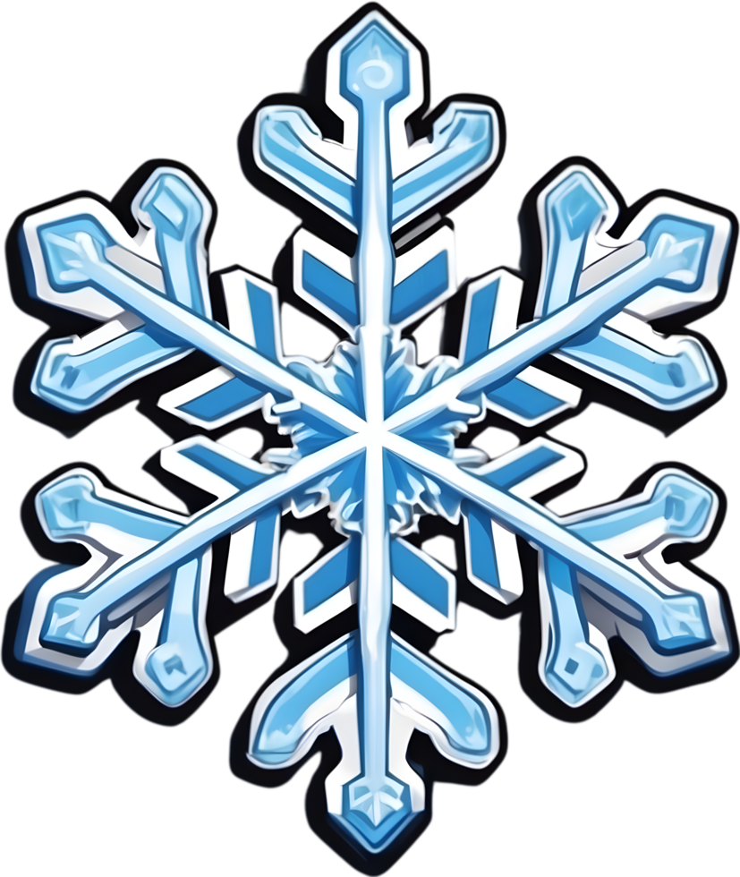 snowflake clip art png ai generative